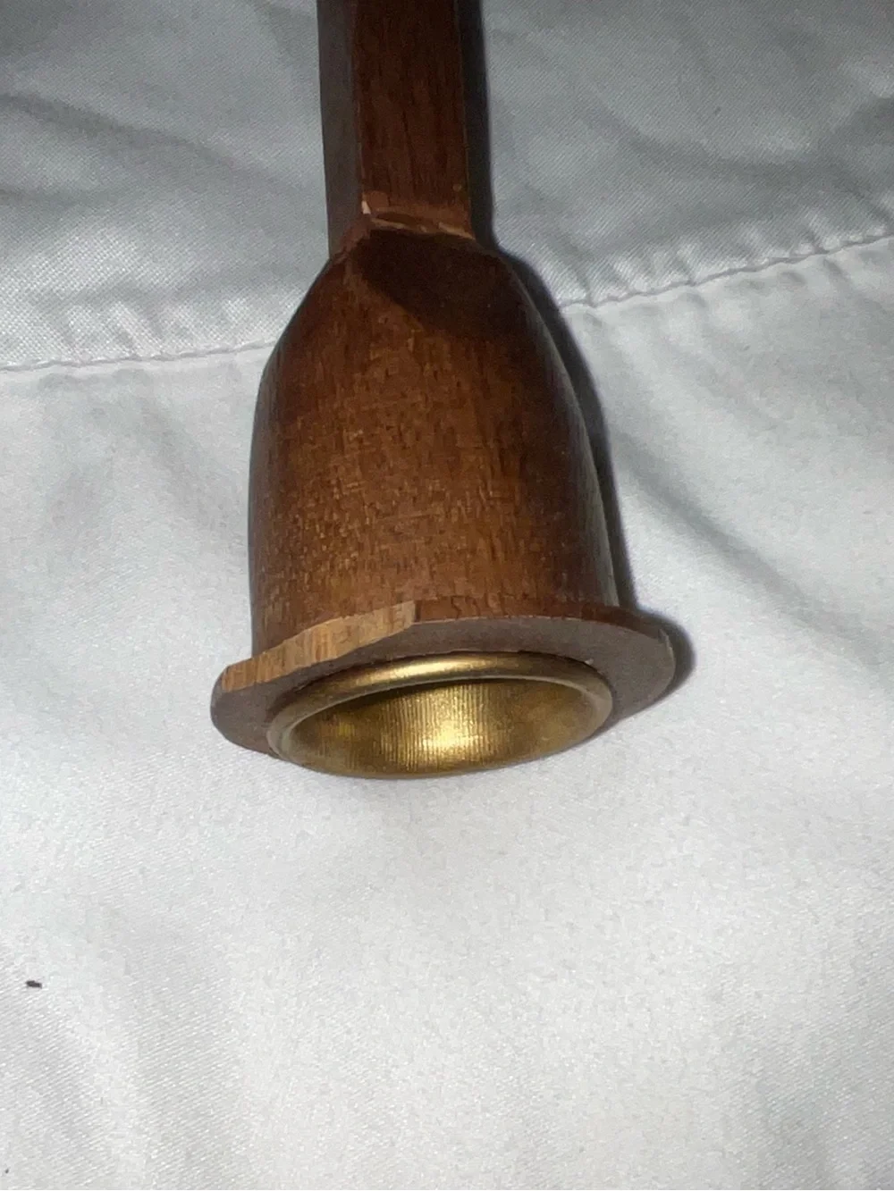 Magnolia Wooden Candlestick Holders in Brown